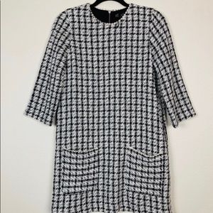 Zara Houndstooth Sheath Dress Size L